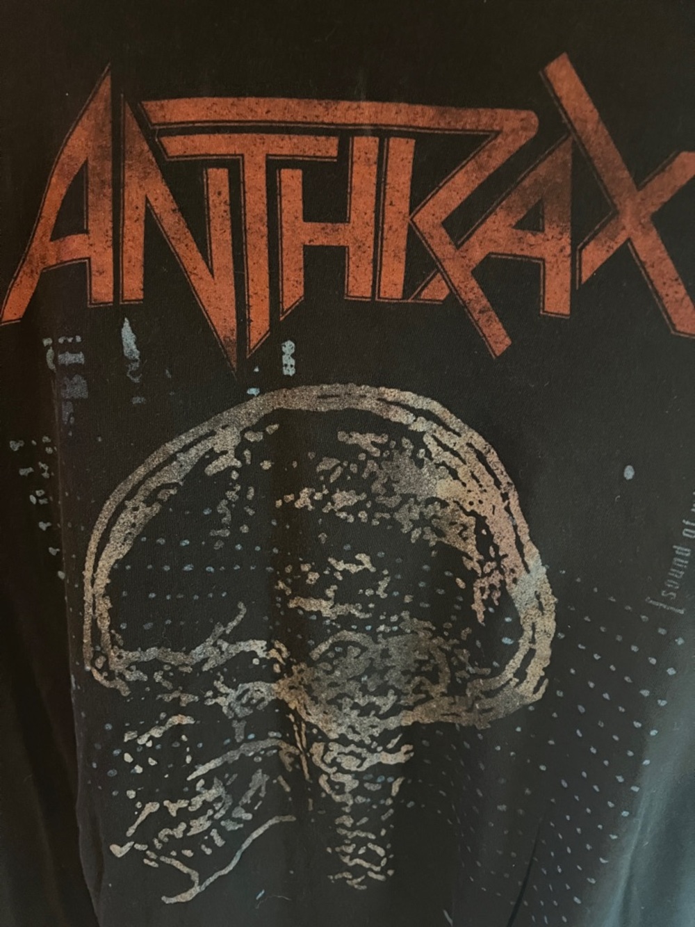 JOHN VARVATOS ANTHRAX ROCK COLLECTION RAW EDGE TSHIRT BLACK SIZE L